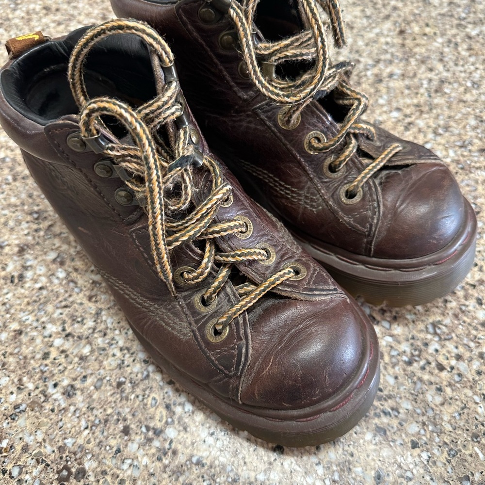 Dr. Martens Kids Brown Lace-Up Boots